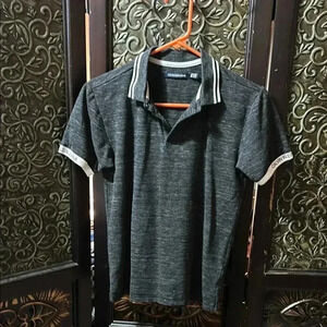 Calvin Klein Boys Charcoal Polo Shirt Size Medium